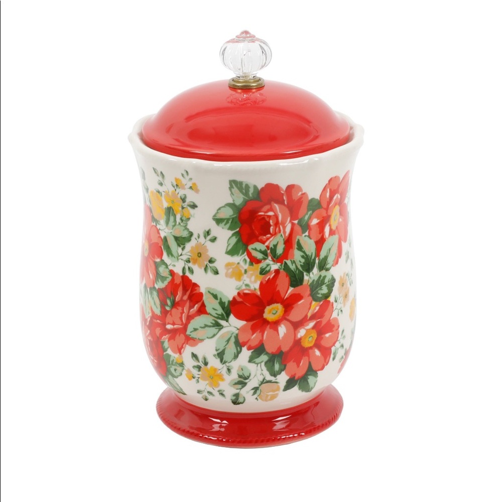 Pioneer woman ceramic floral canister